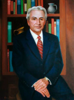 Portrait of President Hardwick of Le Tourneau University<br>30 x 40 inches, oil/canvas