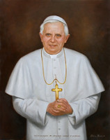 Portrait of Pope Benedict XVI<br>32 x 40 inches, oil/canvas